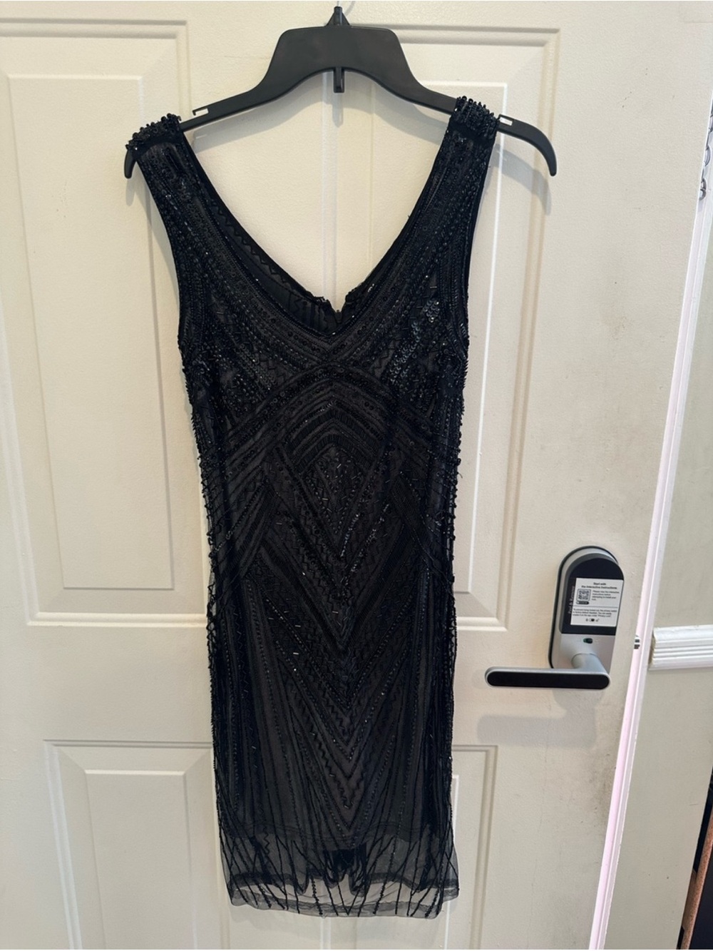 Black Collection Beaded Mini Dress